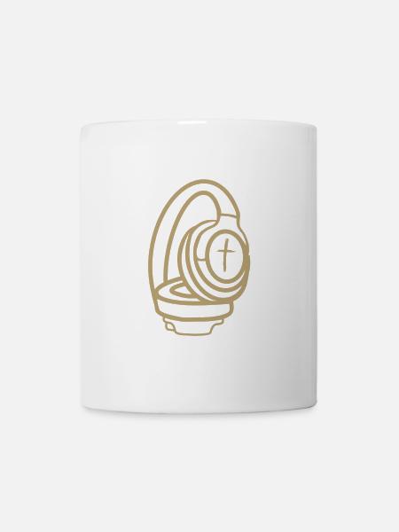 Casque avec croix - Mug blanc - blanc