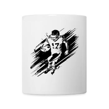 Footballspieler Graffiti - Tasse - Weiß - Vorne