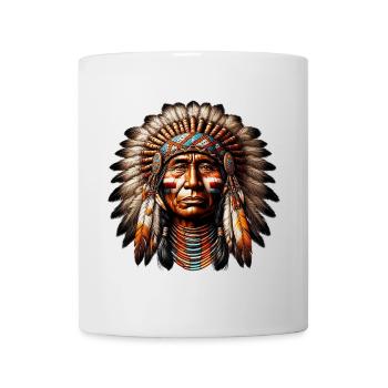 Amerikanisch, Indianer, Amerikaner - Tasse - Weiß - Vorne