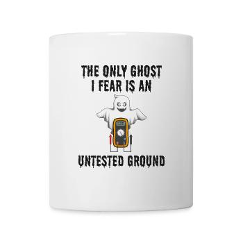 Electrician Halloween Ghost Untested Ground Safety - Mug - white - Front