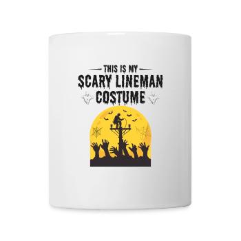 Costume de monteur de ligne effrayant Halloween Power Line Design - Mug blanc - blanc - Devant