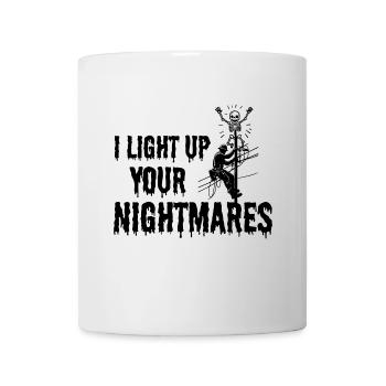 Lineman Halloween Nightmare Spooky Electric Design - Mug - white - Front