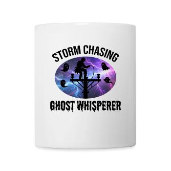 Storm Chasing Ghost Whisperer – Lineman Halloween - Mug - white - Front
