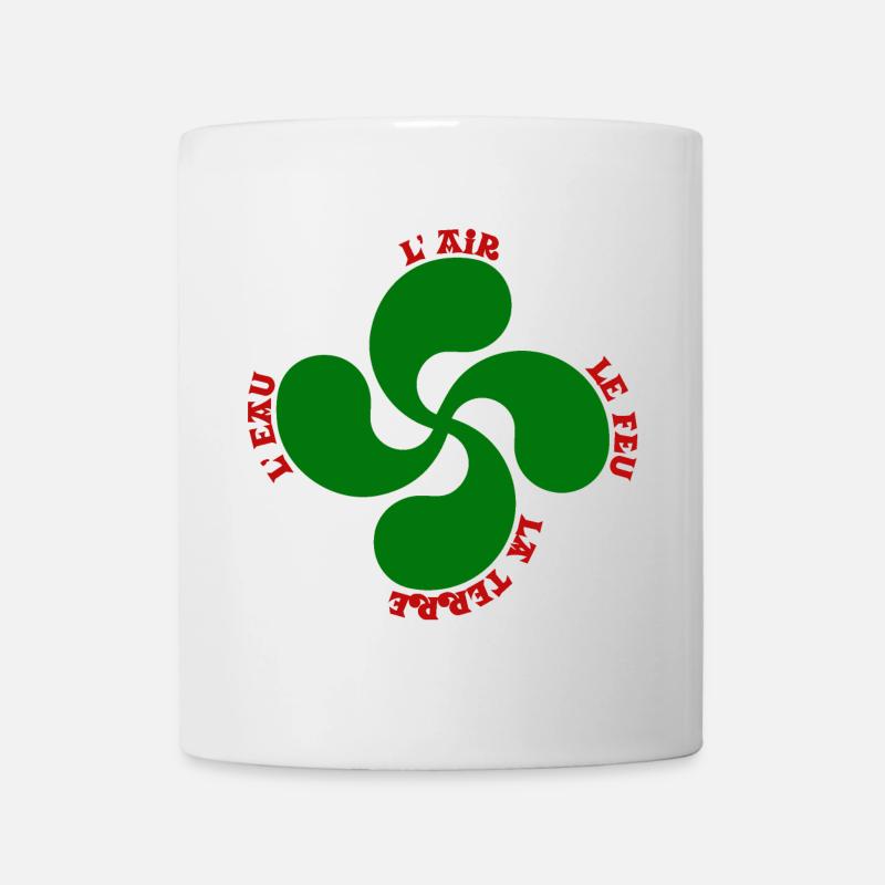 Lauburu verte - croix basque et signification - Mug blanc - blanc