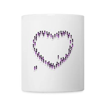Menschenmenge Herz Zusammenhalt Gemeinschaft lila - Tasse - Weiß - Vorne