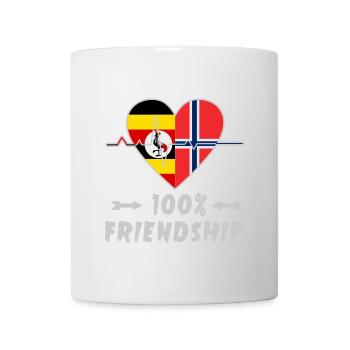 Uganda and Norway 100% friendship - Mug - white - Front