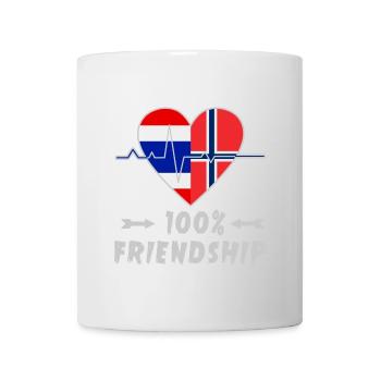 100 % amitié entre la Thaïlande et la Norvège - Mug blanc - blanc - Devant