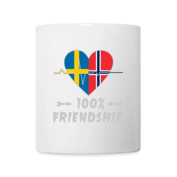Sweden and Norway 100% friendship - Mug - white - Front
