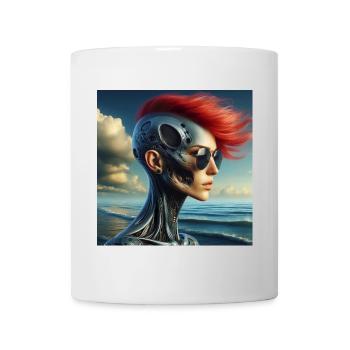 Cyberpunk Woman - Mug - white - Front