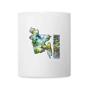 Watercolor Map Bangladesh - Mug - white - Front