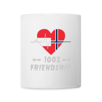 Austria and Norway 100% friendship - Mug - white - Front