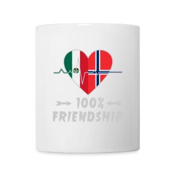 Mexico and Norway 100% friendship - Mug - white - Front