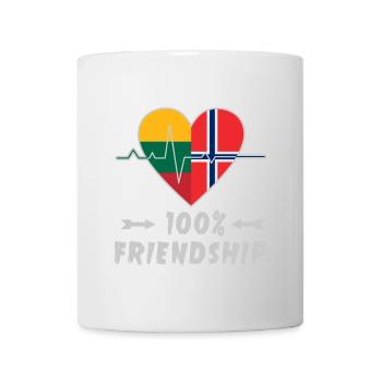 Lithuania and Norway 100% friendship - Mug - white - Front