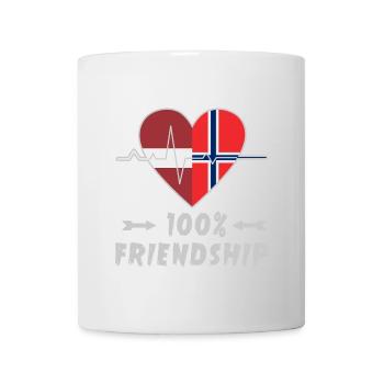 Latvia and Norway 100% friendship - Mug - white - Front