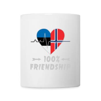 Estonia and Norway 100% friendship - Mug - white - Front