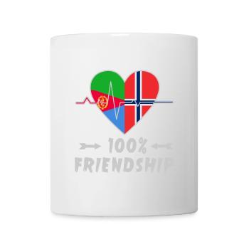 Eritrea und Norwegen 100% Freundschaft - Tasse - Weiß - Vorne