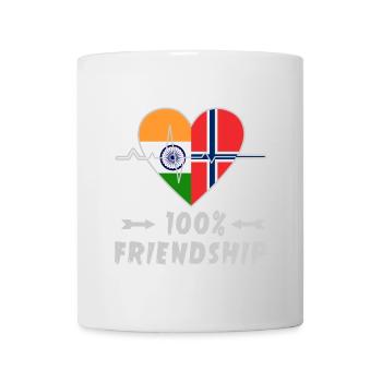 L'Inde et la Norvège : amitié à 100 % - Mug blanc - blanc - Devant