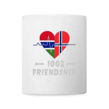 Gambia and Norway 100% friendship - Mug - white - Front