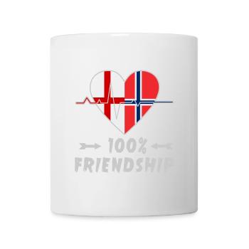 L'Angleterre et la Norvège : amitié à 100 % - Mug blanc - blanc - Devant
