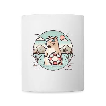 Chill Capybara Beach Vibes Design - Mug blanc - blanc - Devant