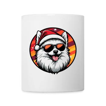 Pomeranian Dog Christmas Cool Pomeranian - Mug - white - Front