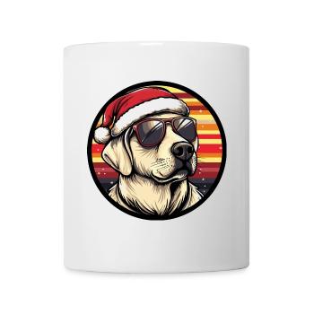 Labrador chien Noël cool - Mug blanc - blanc - Devant
