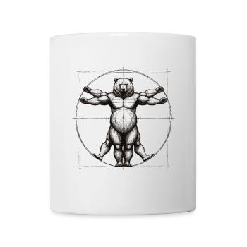 Vitruvian Bär Skizze Zeichnung Geschenk - Tasse - Weiß - Vorne