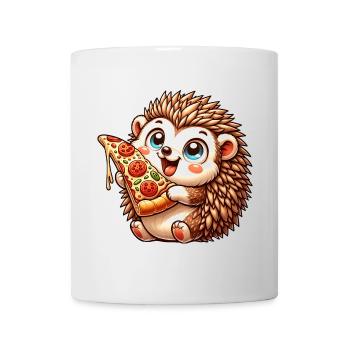 Mignon hérisson pizza amateur de bande dessinée italienne - Mug blanc - blanc - Devant