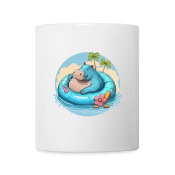The Joyful Floater: A Happy Hippo and an Inflatabl - Mug - white - Front