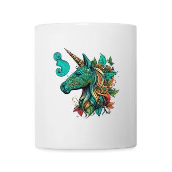 Psychedelic Unicorn : une fusion magique de cannabis - Mug blanc - blanc - Devant
