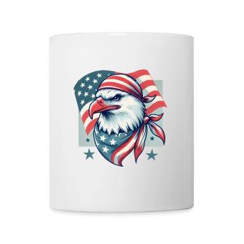 Patriotic Eagle with American Flag - Mug - white - Front