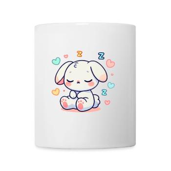 Sleepy Bunny Pastell-Illustration - Tasse - Weiß - Vorne