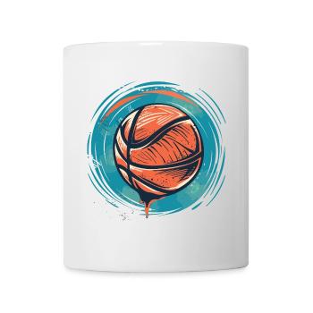 Basketball Ball Zeichnung - Tasse - Weiß - Vorne