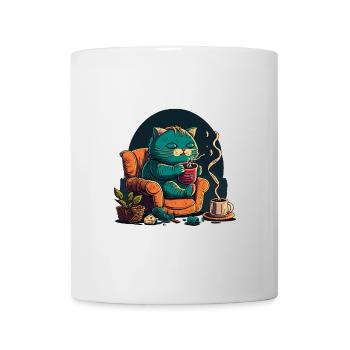 Playful Whiskers: A Mischievous Cat and its Yarn - Mug - white - Front