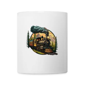 Tuckern durch Nostalgie: ein altmodischer Dampf - Tasse - Weiß - Vorne