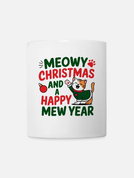 Conception de l’année du chat festif - Mug blanc - blanc