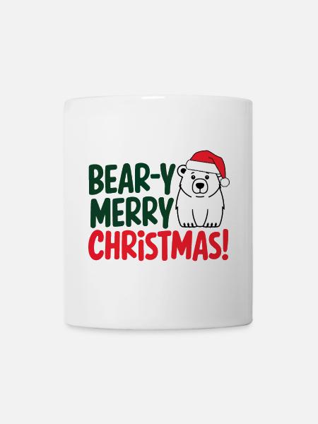 Festliches Bär Weihnachtsdesign - Tasse - Weiß