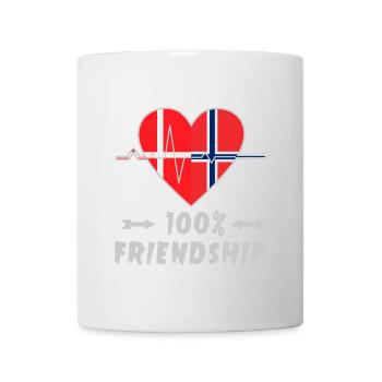 Denmark and Norway 100% friendship - Mug - white - Front