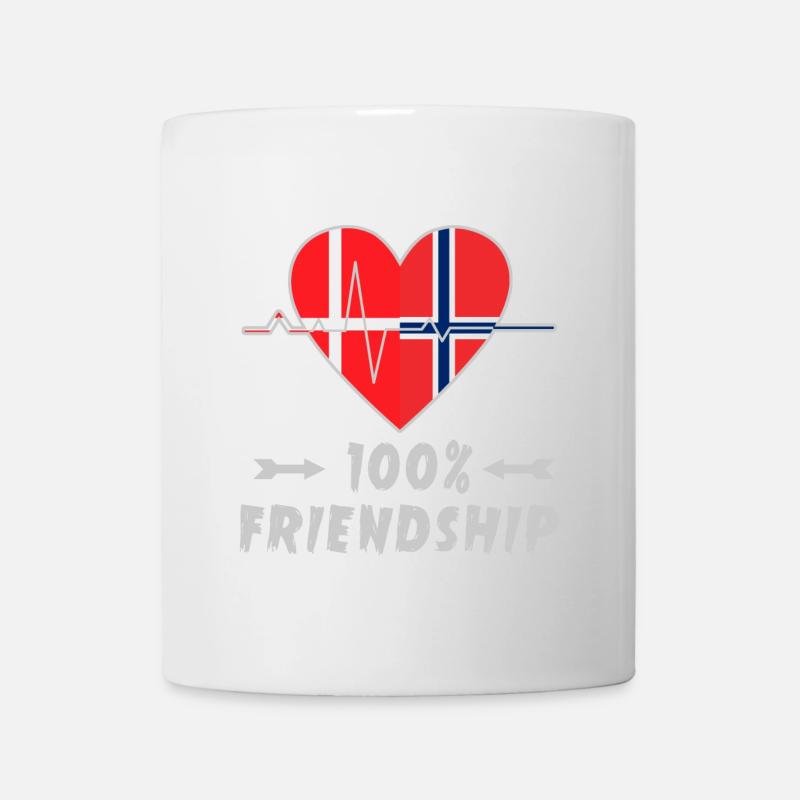 Denmark and Norway 100% friendship - Mug - white
