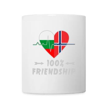 Bulgaria and Norway 100% friendship - Mug - white - Front