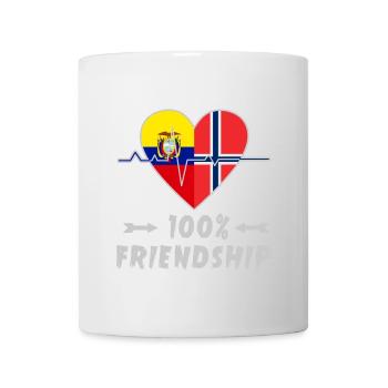 L'Equateur et la Norvège : amitié à 100 % - Mug blanc - blanc - Devant