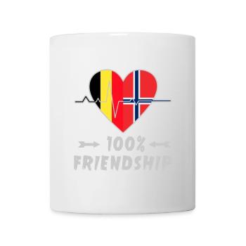 Belgium and Norway 100% friendship - Mug - white - Front