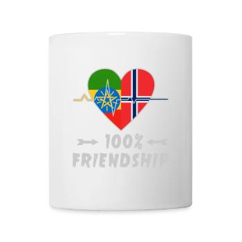 Ethiopia and Norway 100% friendship - Mug - white - Front