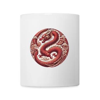 Vietnamesisches Neujahrs-Drachen-Abzeichen - Tasse - Weiß - Vorne