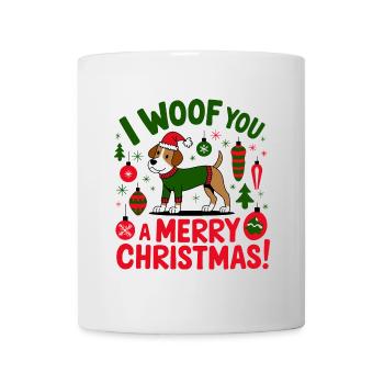 Festive Dog Christmas Sweater Design - Mug - white - Front