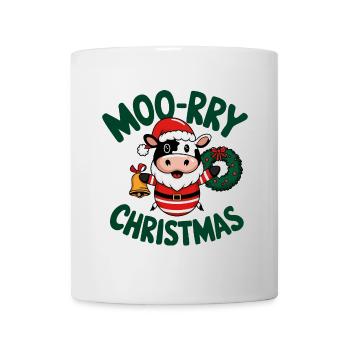 Vache festive Père Noël Design de Noël - Mug blanc - blanc - Devant