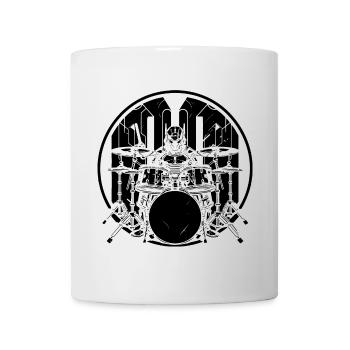 Schlagzeuger Grafik - Tasse - Weiß - Vorne