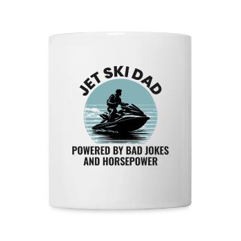Jetski Dad – Angetrieben von schlechten Witzen und Pferdestärken - Tasse - Weiß - Vorne