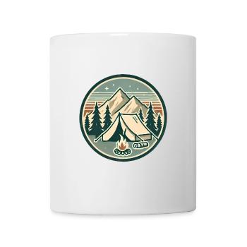 Vintage-Abzeichen für Bergabenteuer - Tasse - Weiß - Vorne