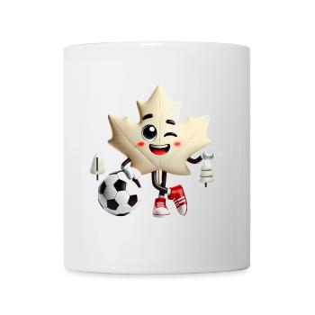 Kanada Maple Leaf Fußball Maskottchen - Tasse - Weiß - Vorne